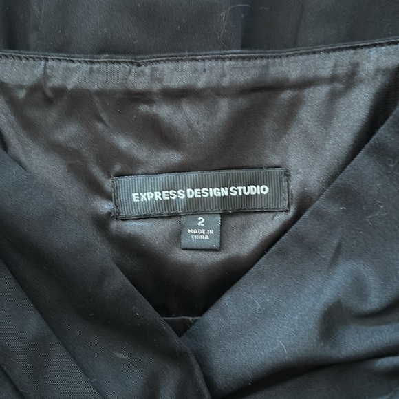 Express Design Studio Black Cocktail Dress V Neck Size 2 - Picture 11 of 13
